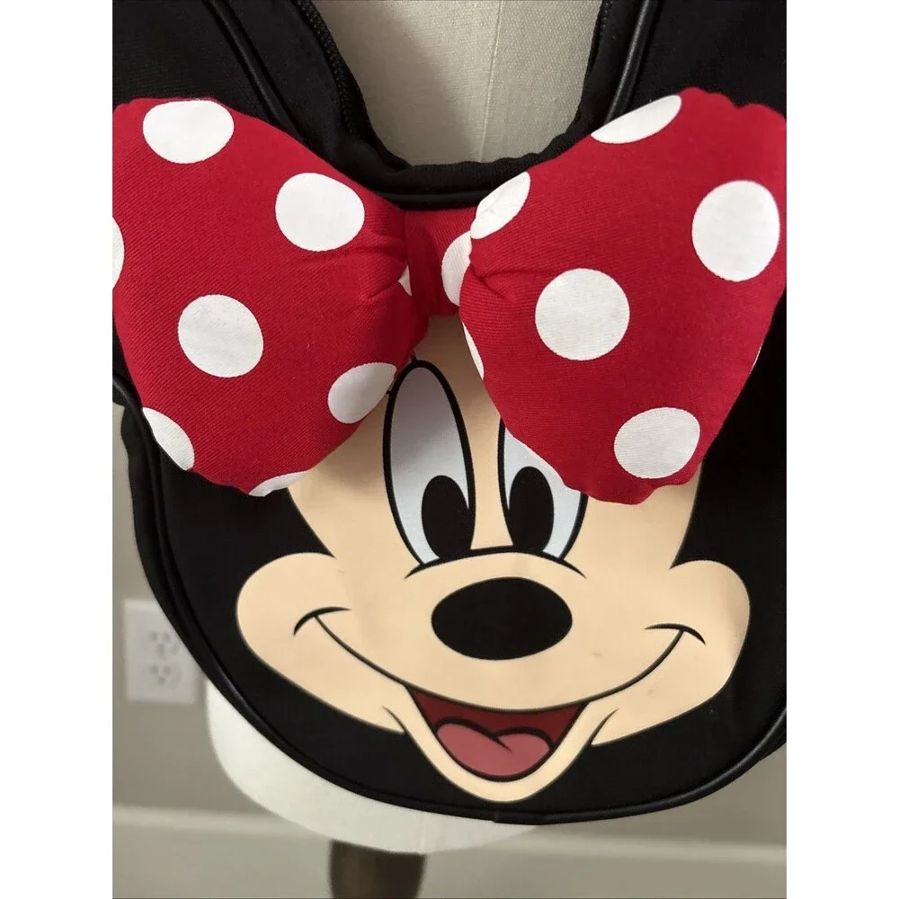 New 2026 Disneyland Resort Minnie Mouse Mini Face Tote Bag w/Removable Straps